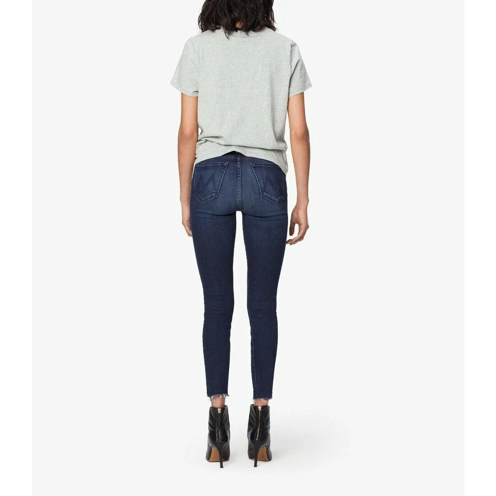 Mother Denim High Waist Looker Ankle Fray Skinny Tongue‎ In Chic NWT 24, 26 $228